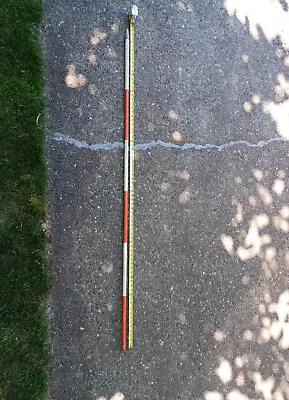 Vintage Surveying Range Pole - Fiberglass - Orange & White - Used - Normal Wear • $24.99