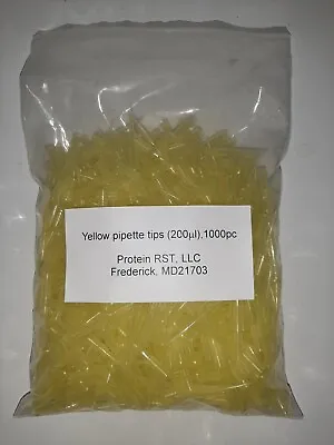 Universal Pipette Yellow Tips (200ul) A Bag Of 1000 Tips Autoclavable • $11