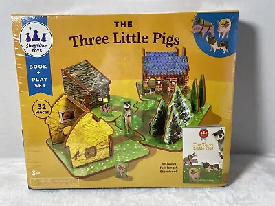 2020 STORYTIME TOYS 32pc Book & Toy Set THE THREE LITTLE PIGS Read Build Play 3+ • $18