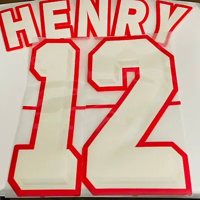 Retro Thierry Henry #12 France Home Shirt Jersey Nameset Printing • £12.99