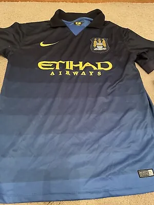 Manchester City Football Shirt Nike XL Away Kit Jersey 2014 2015 Size L • £45