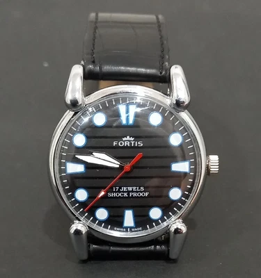 $61 • Buy Vintage Swiss  FORTIS  17 Jewel Incabloc Shock Proof Wind Up Mens Watch Working.