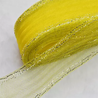 Crinoline Horsehair With Silver Thread Mesh Fabric Soft Polyester Dress  Making • $7.19