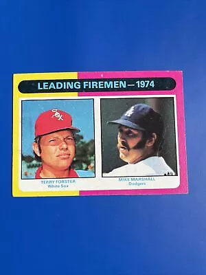 Terry Foster Mike Marshall 1975 Topps Leading Fireman #313 Vintage • $1