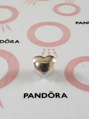 Genuine Pandora Silver Plain Heart Charm 925 ALE • £10
