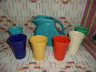 7 PIECE VINTAGE  FIESTA  BEVERAGE SET - FIESTAWARE                         - 29s • $210