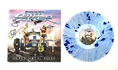 Steel Panther Band Signed Colored Vinyl Record Record Heavy Metal Rules JSA COA • $229.99