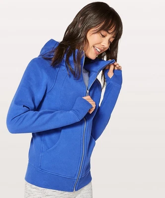 $50 • Buy Lululemon Scuba Blue Hoodie Light Cotton Fleece AUS 16 CAN 12