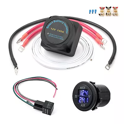 12V UTV Dual Battery Isolator Connect & Monitor Kit With Voltage Sensitive Relay • $69.99