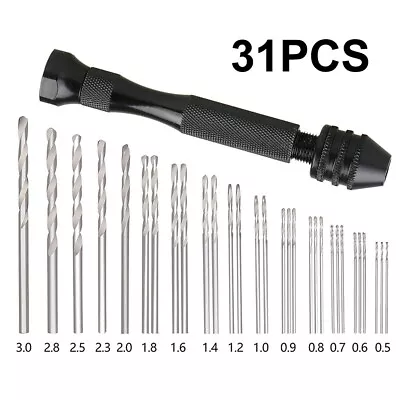 Mini Hand Drill Precision Pin Vise Bit Woodworking Manual Drill Miniature Drill • £10.90