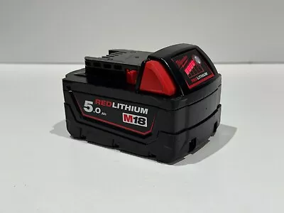 Milwaukee Red Lithium-Ion M18 5.0Ah Battery • £13.45