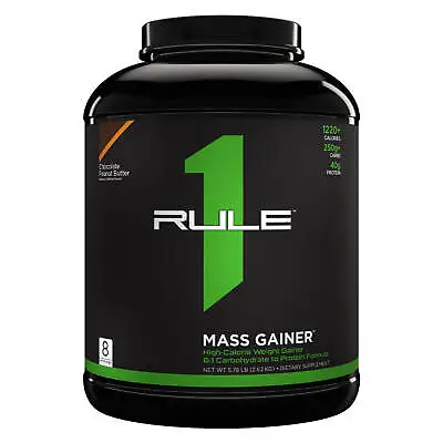 RULE 1 Mass Gainer 8 Serv Chocolate Peanut Butter Mass Weight Gainer 5.78lb • $44.26