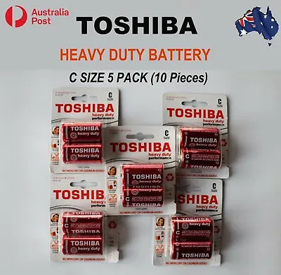  Genuine TOSHIBA Heavy Duty Battery C Size D Size 1.5V Batteries 5 10 Packs • $29.99