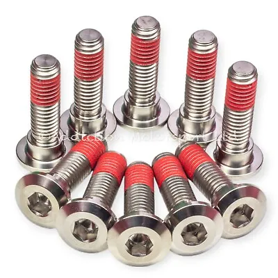 10x Kawasaki Ninja ZX10R 04-05 Titanium Front Disc Rotor Bolts Screws Threadlock • £43.99