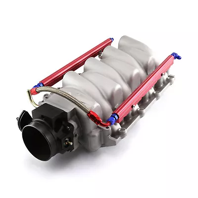 Chevy LS1 LS6 Satin Aluminum Intake Manifold With 90mm Throttle Body • $519.68