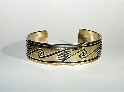 Metal Arts Group Sterling Silver Cuff Bracelet Mag Hand Crafted Waves • $129.99