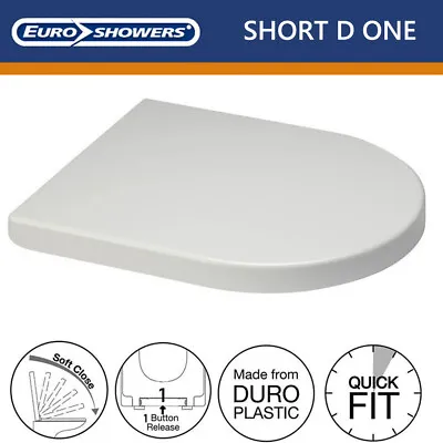 Short D ONE Toilet Seat Top Fix Soft Close Fits: RAK Compact / Tavistock Micra  • £36.95