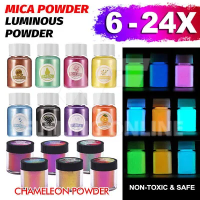 Mica Pigment Pearl/Luminous/Chamelelon Powder Soaps Candle Art Craft Epoxy Resin • $9.90