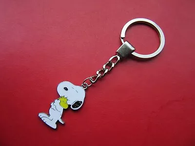 £1.49 • Buy Snoopy And Woodstock Keyring Bag Charm Silver Pendant Enamel