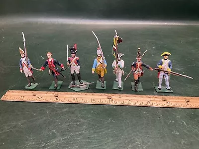 Lot Of 7 Vintage American Revolution Lead Soldiers • $29