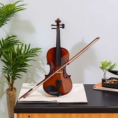 New 4/4 Full Size Natural Acoustic Violin Set - Fiddle Case Bow Rosin • $56.99