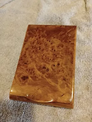 Vintage Burl Burled Wood Wooden Cigarette Case Holder Box Tobacciana  • $25