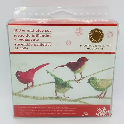 Martha Stewart Gingerbread Frost Glitter With Glue 3 Pack Red 2 Shades Of Green • $22