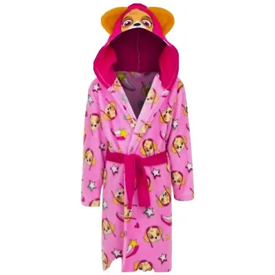 £15.95 • Buy Girls  Kids Paw Patrol Skye Coral Fleece Dressing Gown, Bathrobe Official New