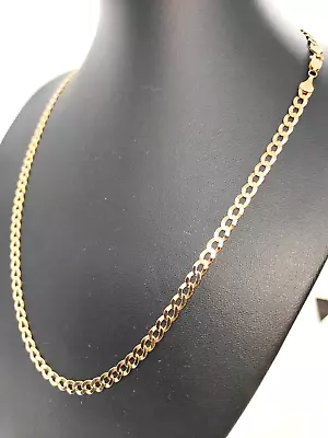 Solid 9ct 9 Carat Gold Curb Chain Necklace 22  56cm 5mm Gift Retro Jewellery • £539.99