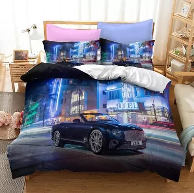 Sports Car/Duvet Cover/Double-sided Pillowcase/Racing/Boys/Bedding Set/UK Size • £38.20