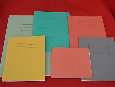 £12.50 • Buy Set Of Six - Super Quality Exercise Books  - Variety Of Sizes - All Brand New!