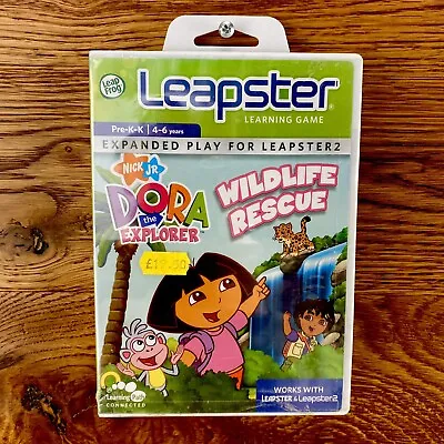 Leapfrog Leapster & 2 Dora The Explorer Wildlife Rescue Game 4-6y New Rrp £19.50 • £14.99