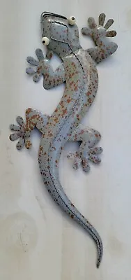 $19.75 • Buy Gecko Metal Wall Hanging Lizard Pool Patio Decor Beach Tropical Tiki 18  Lizard