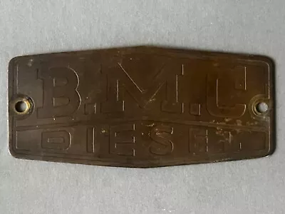 Original Vintage BMC Diesel Brass Machine Engine Plate Plaque Badge Old Lorry? • £11.50