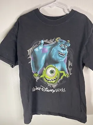 Vintage Disney Monsters Inc Youth Medium Vintage T Shirt Sully & Mike Disneyland • $17.99