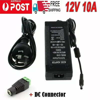 DC 12V 10A Power Supply 120W ADAPTER 10AMP Transformer Plug For LED Strip Light • $22.99