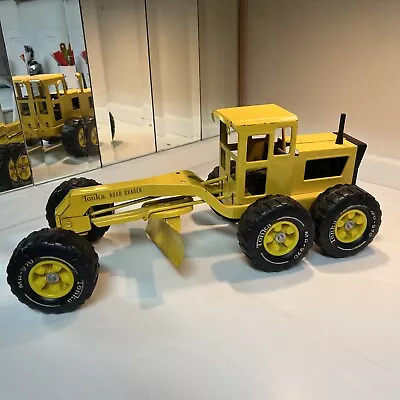 Vintage TONKA Road Grader  USA 70s/80s Excellent Condition STEEL CONSTRUCTION • $118.99