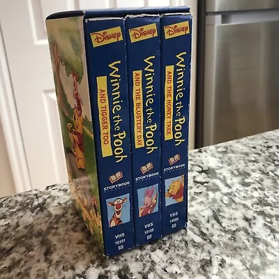 Disney Winnie The Pooh Story Book Classics VHS Family Animation Box Set 3 Tapes • $9.95