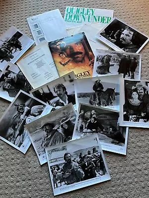 1990  QUIGLEY DOWN UNDER  Orig MOVIE PRESS KIT 11 Pictures 3 Slides Story Folder • $219