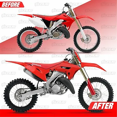 Honda 2002-2007 CR125R CR250R | New Polisport CR Restyle Plastic Kit 2022 Red • $219.90