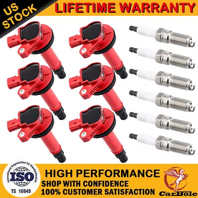 6 Pack Ignition Coil & Platinum Spark Plug For 2010-2014 Ford Edge 3.7L V6 UF553 • $95.95