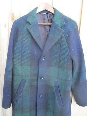 J Crew Ludlow Blackwatch Tartan Plaid Magee Donegal Wool Winter Dress Coat 38S • $199.99