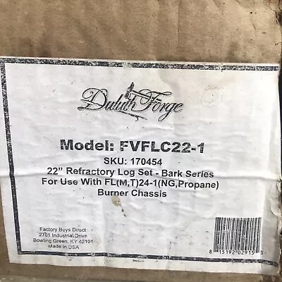 Duluth Forge 22” Refractory Log Set Bark Series Natural Gas/propane • $110