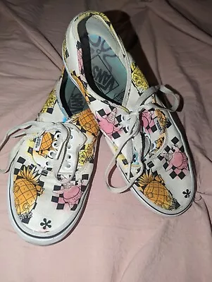 VANS AUTHENTIC SPONGEBOB Patrick SQUAREPANTS Skateboard SHOES MENS 7 Distressed  • $75