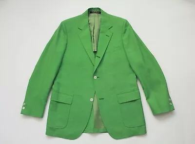 Rare Vintage Brooks Brothers Lime Green 3 Roll 2 Button Sport Coat Sz 41 L • $135.80