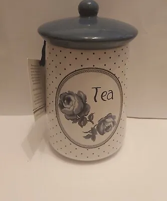 Katie Alice Indigo Flower Tea Storage Jar • £8.99