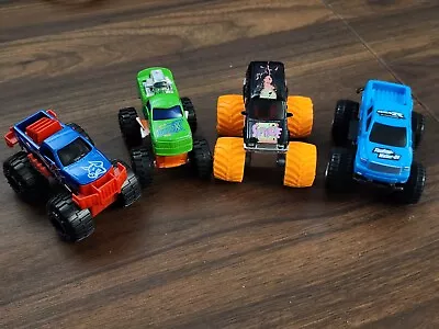 Hot Wheels Monster Jam Plastic Trucks Lot Of 4 Cake Toppers • $14.98