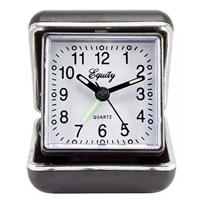Quartz Analog Fold-Up Travel Alarm Clock Pack Of 1 Black • $16.10