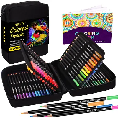 Colouring Pencils Art Set - 76 Coloured Pencils For Adults • £21.79