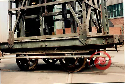 Railway Photograph X2 Old Internal User Wagon Overhead Line Maintenance In Depot • £2